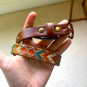 Embroidered Leather Belt